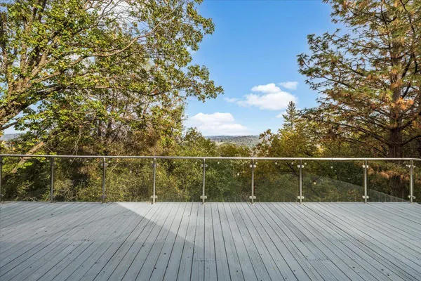 a view of a terrace with sky view