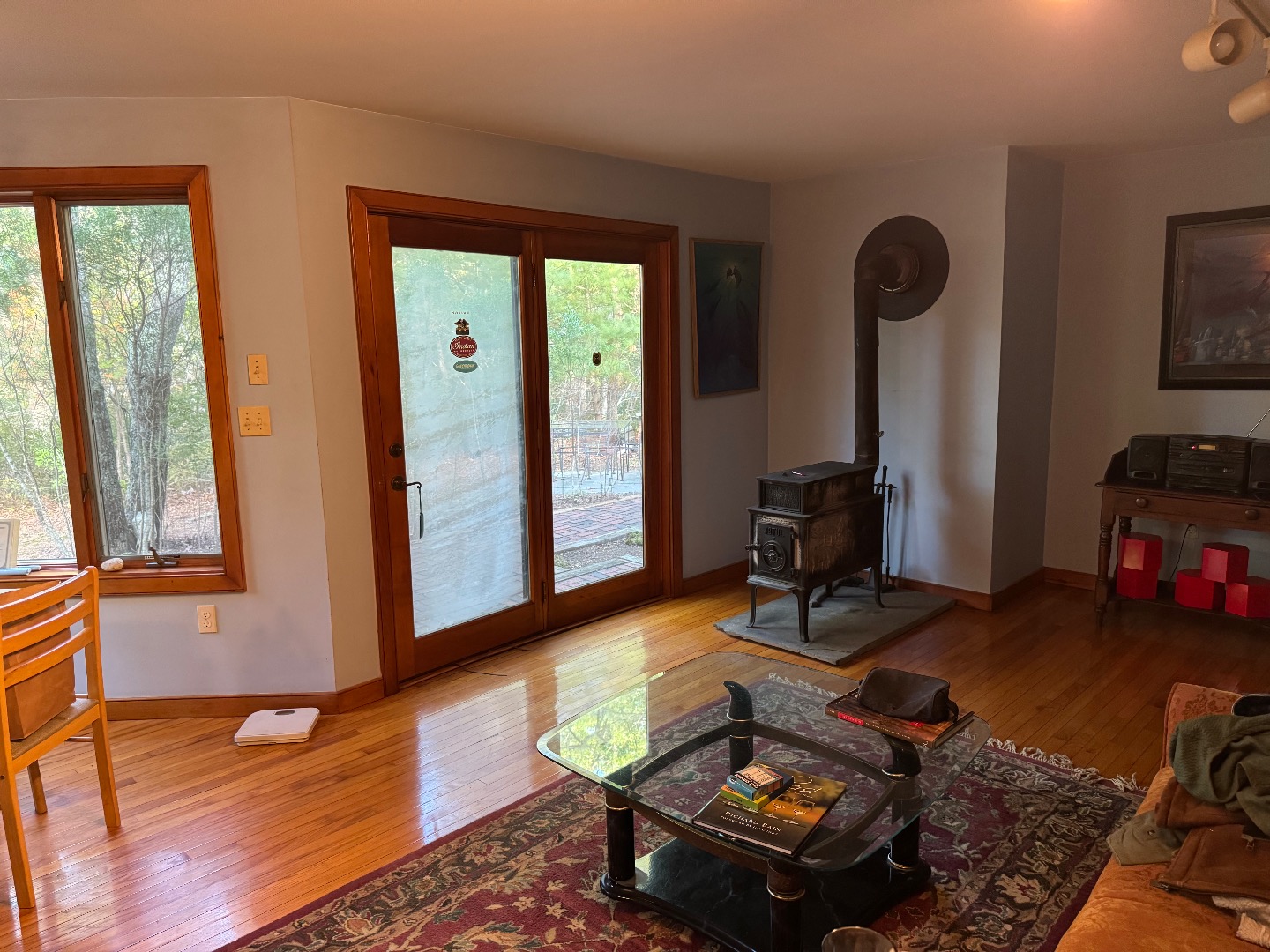 20 Brook Hollow Road West Tisbury, MA 02568 - Photo 16 of 33 a living room with furniture and a flat screen tv