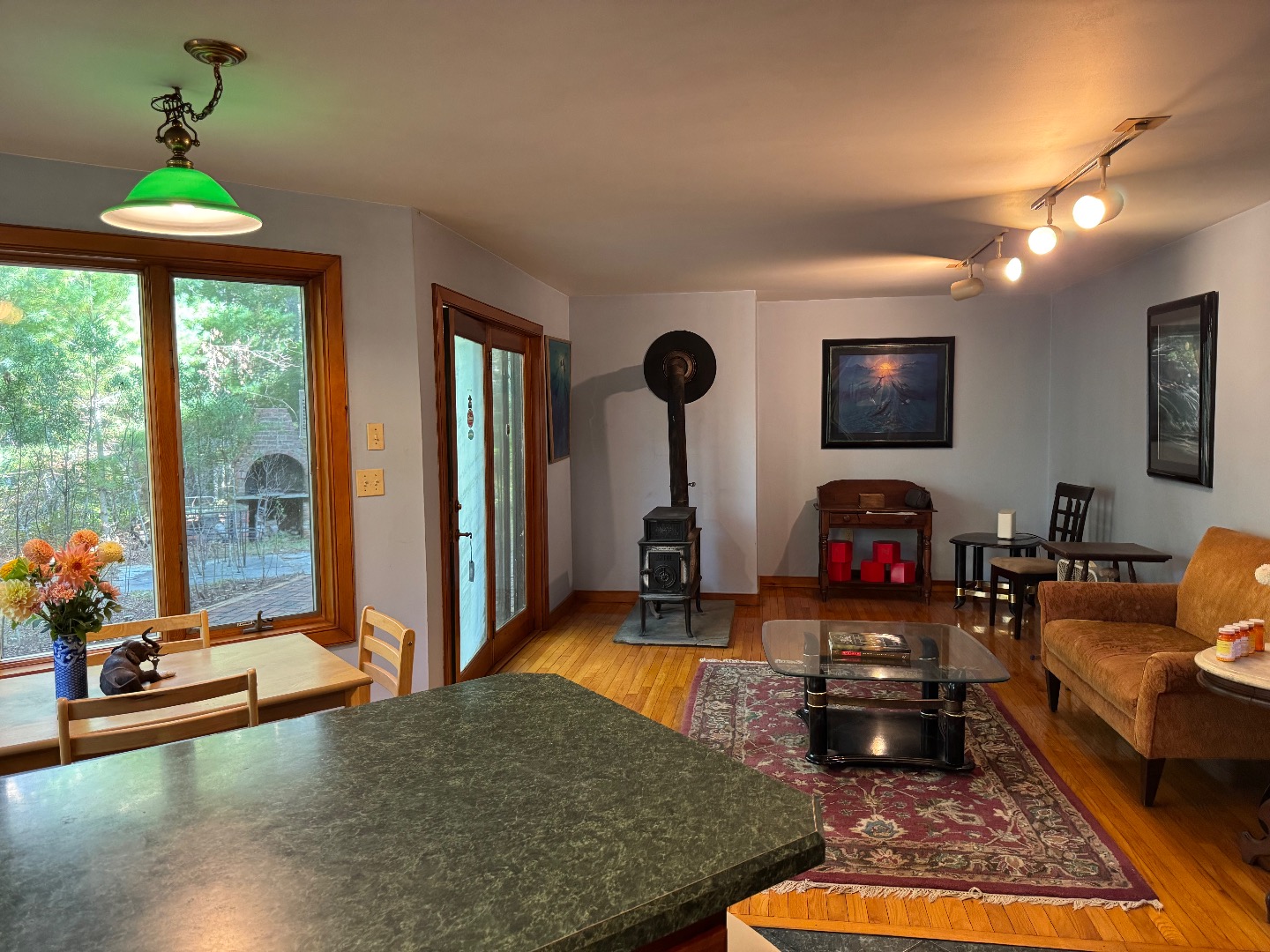 20 Brook Hollow Road West Tisbury, MA 02568 - Photo 18 of 33 a living room with furniture a rug and a flat screen tv