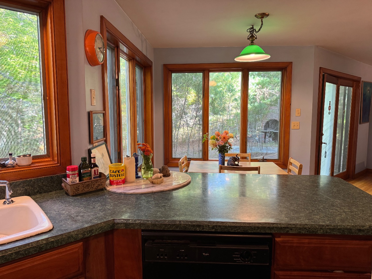 20 Brook Hollow Road West Tisbury, MA 02568 - Photo 22 of 33 a view of a kitchen with kitchen island granite countertop a large window