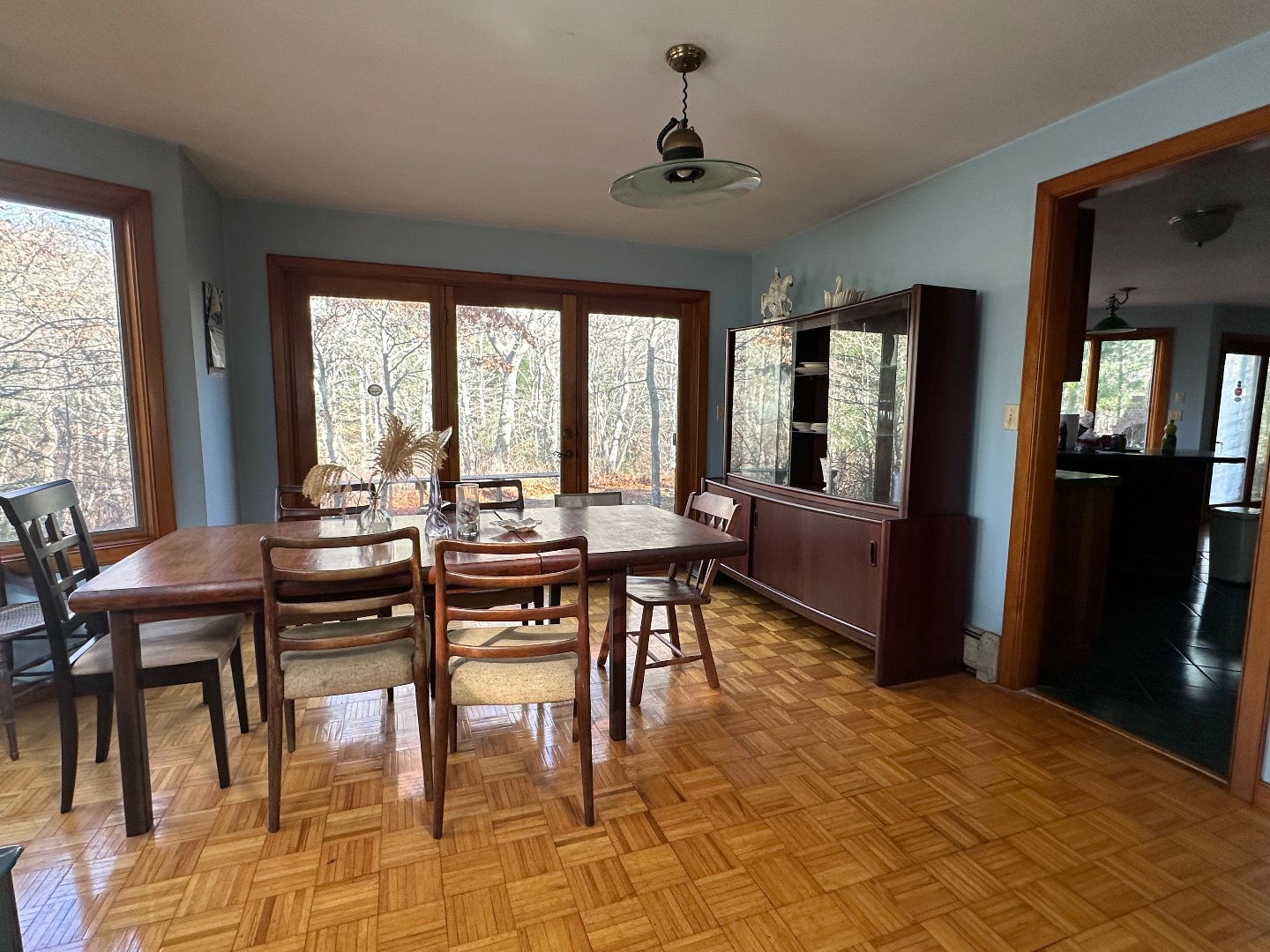 20 Brook Hollow Road West Tisbury, MA 02568 - Photo 25 of 33 a view of a dining room with furniture window and outside view