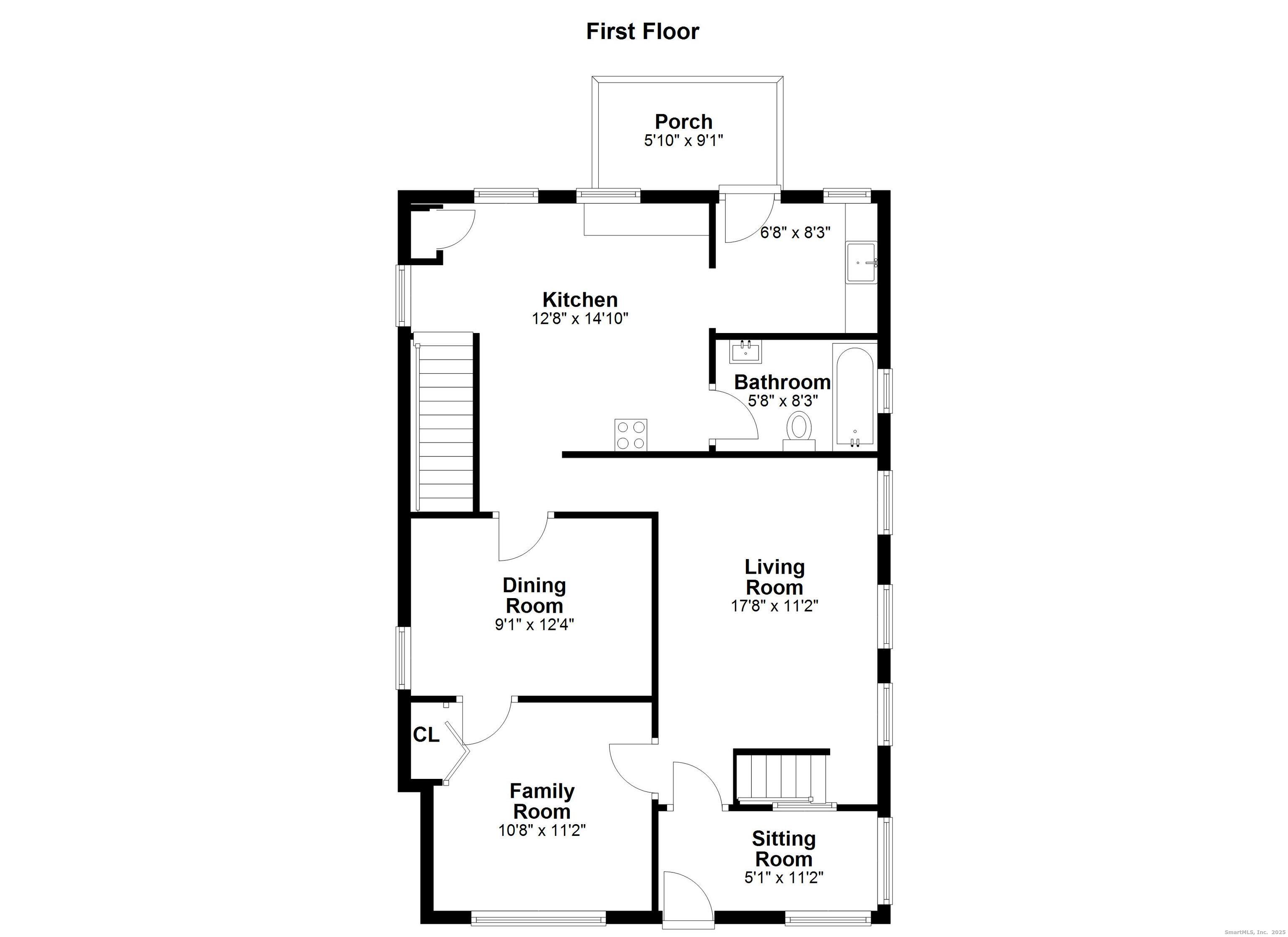 73 Carlson Avenue Bridgeport, CT 06606 - Photo 27 of 29 a picture of a floor plan