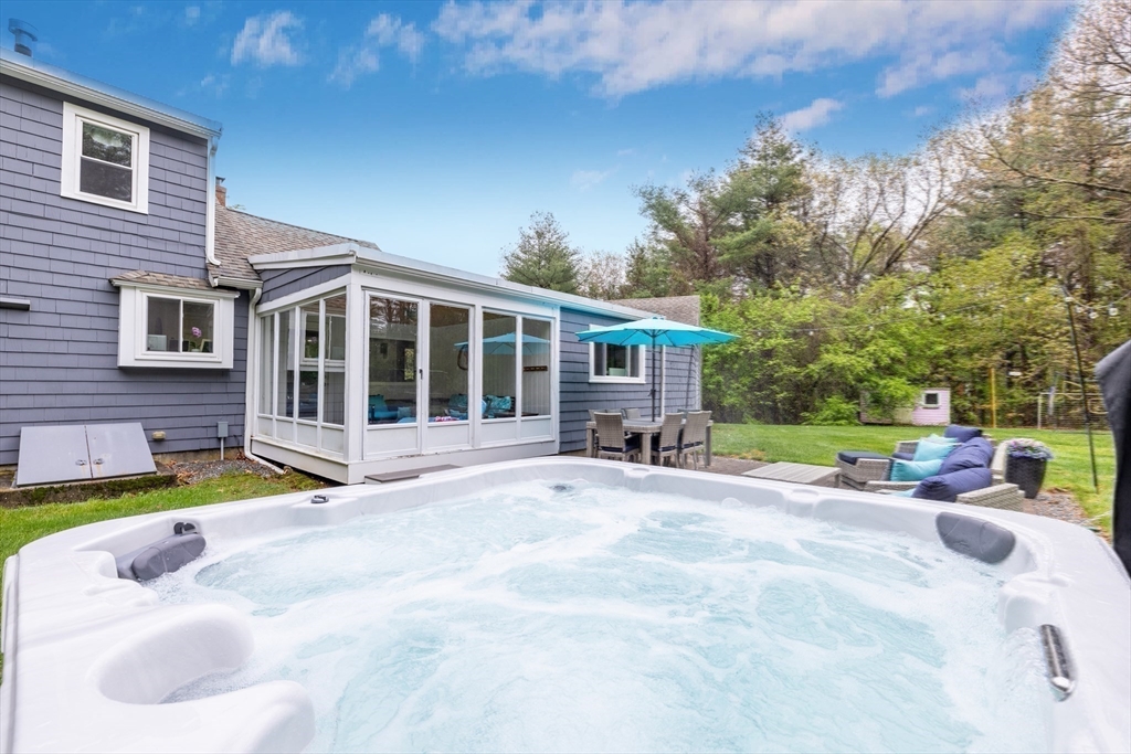 26 Roundtop Road Boxford, MA 01921 - Photo 37 of 42 a view of a house with backyard and sitting area