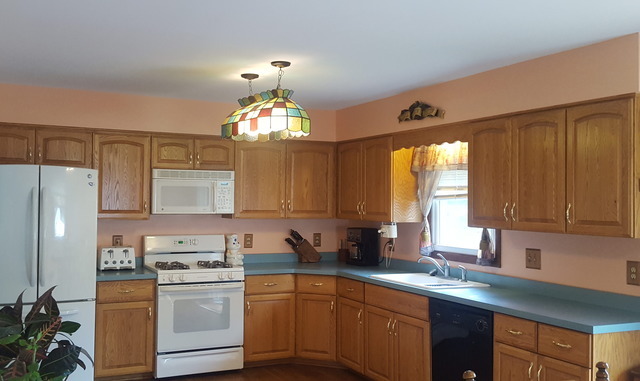 617 Stonegate Road New Lenox, IL 60451 - Photo 4 of 18 a kitchen that has a lot of cabinets in it and wooden floors