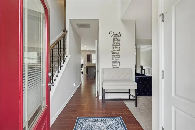 a view of an entryway with seating