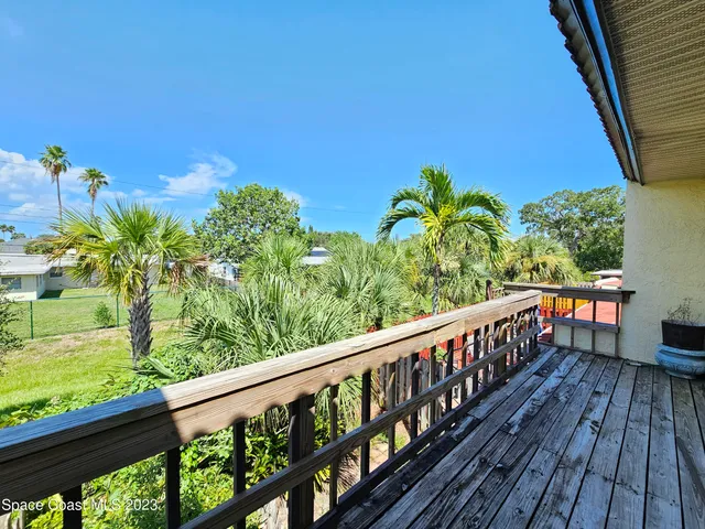 a view of a yard with flower plants