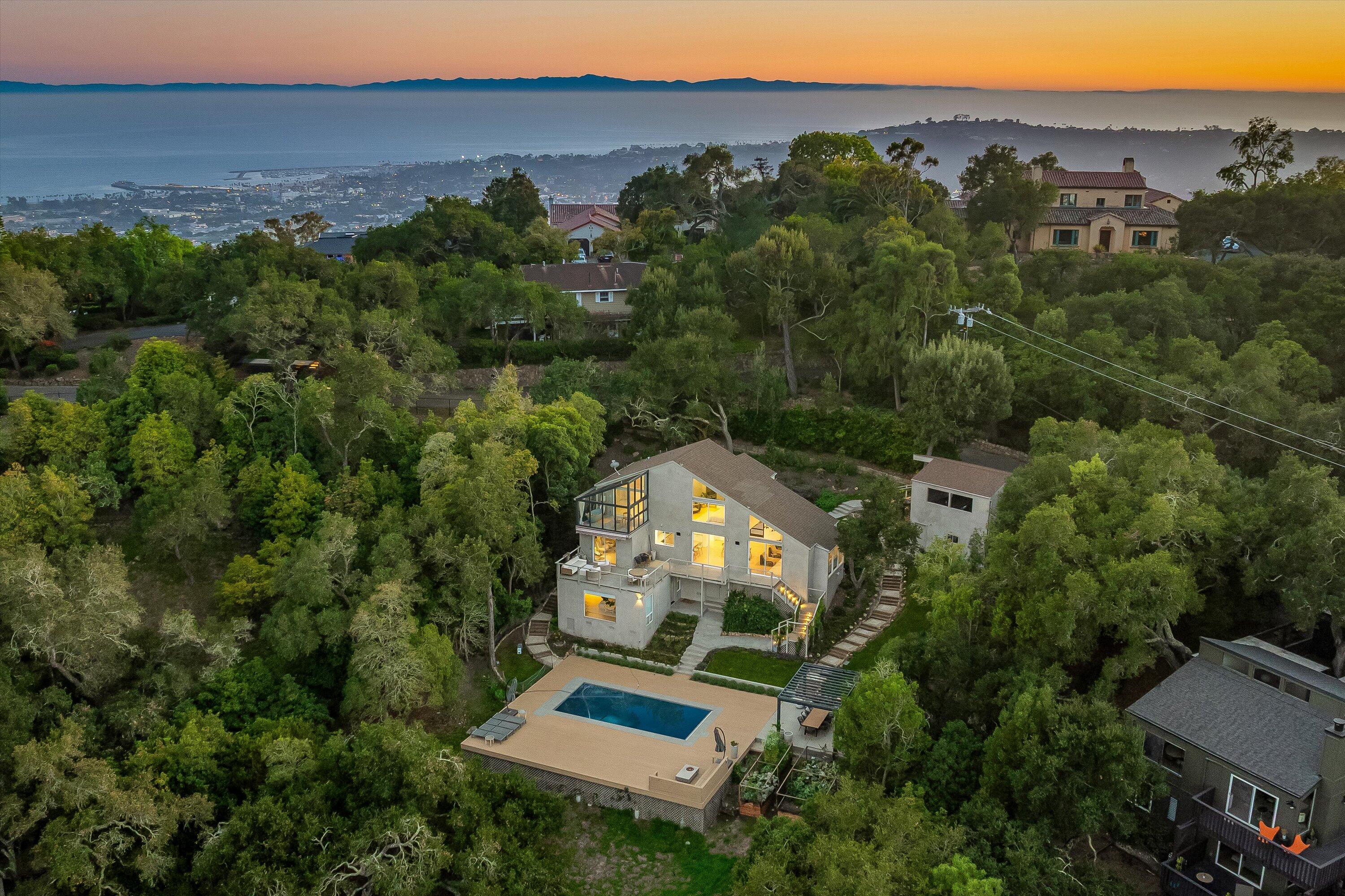 1438 Hillcrest Road Santa Barbara, CA 93103 - Photo 22 of 22 an aerial view of a house with mountain view