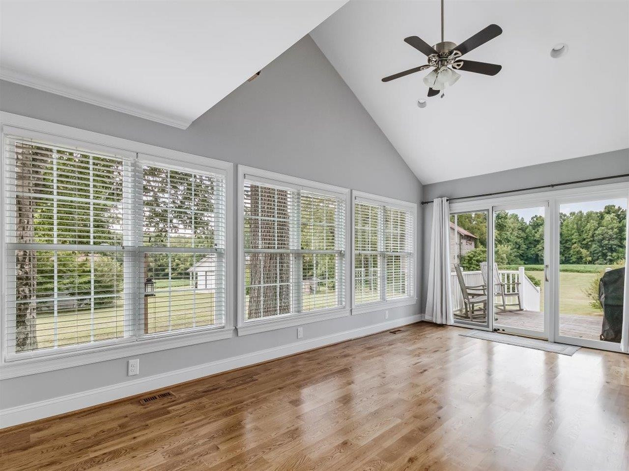5609 Dona Road Julian, NC 27283 - Photo 28 of 63 a view of empty room with wooden floor and fan