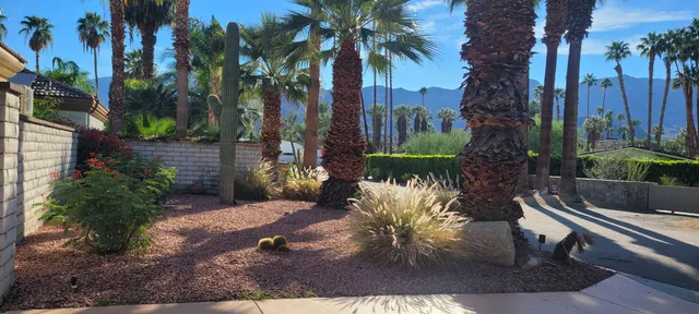 a view of a backyard with a patio