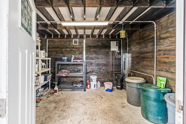 a view of storage and utility room