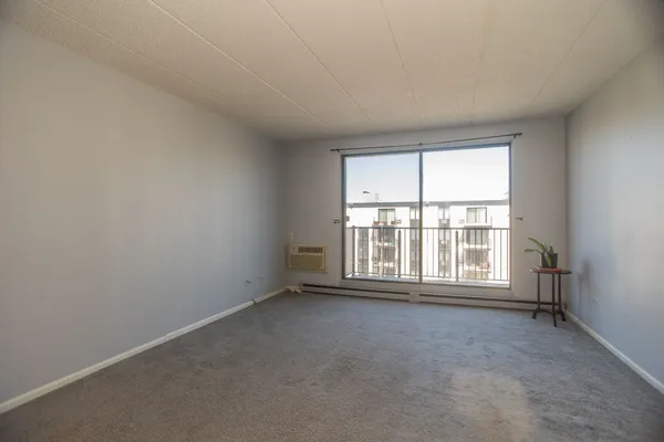 an empty room with a window