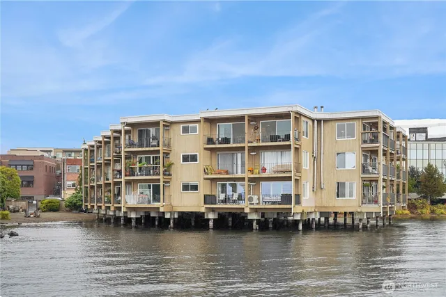 a view of building with lake view