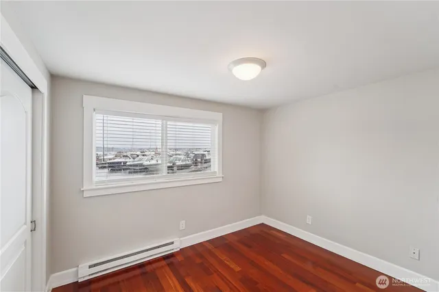 an empty room with a window