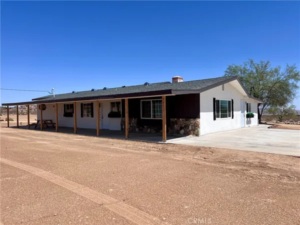 front view of a house with a outdoor space