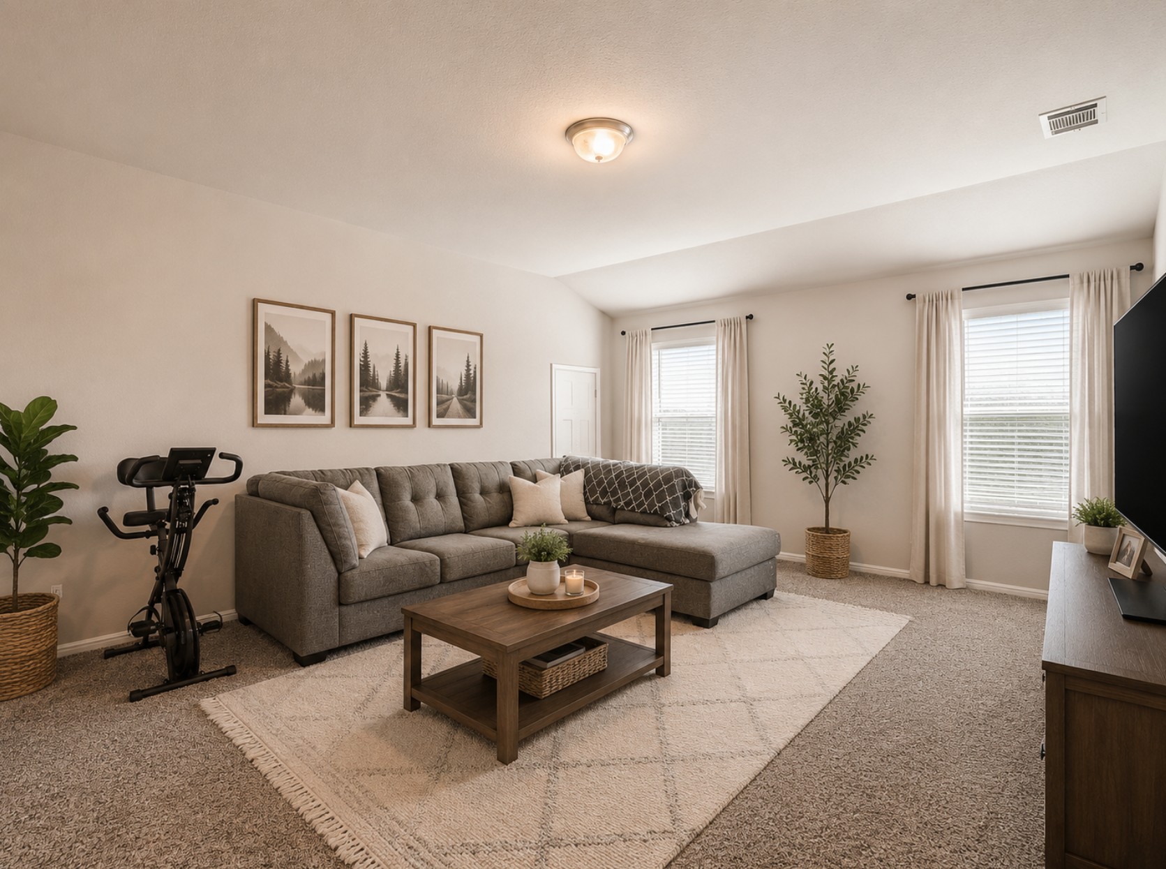1416 Deering Run Leander, TX 78641 - Photo 17 of 21 a living room with furniture or couch and a flat screen tv