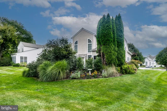 a view of a garden with an outdoor space