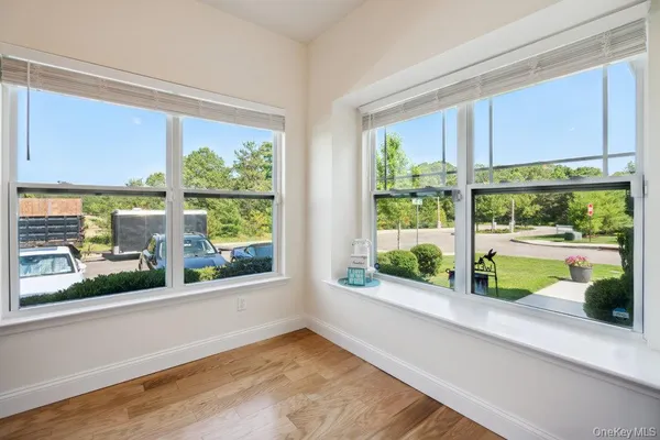 a window with an outdoor space