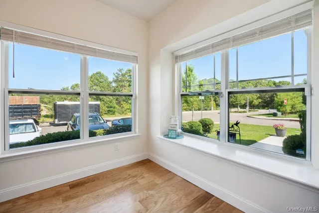 a window with an outdoor space