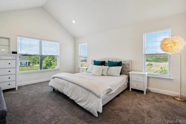 a bed room with a bed and a couch