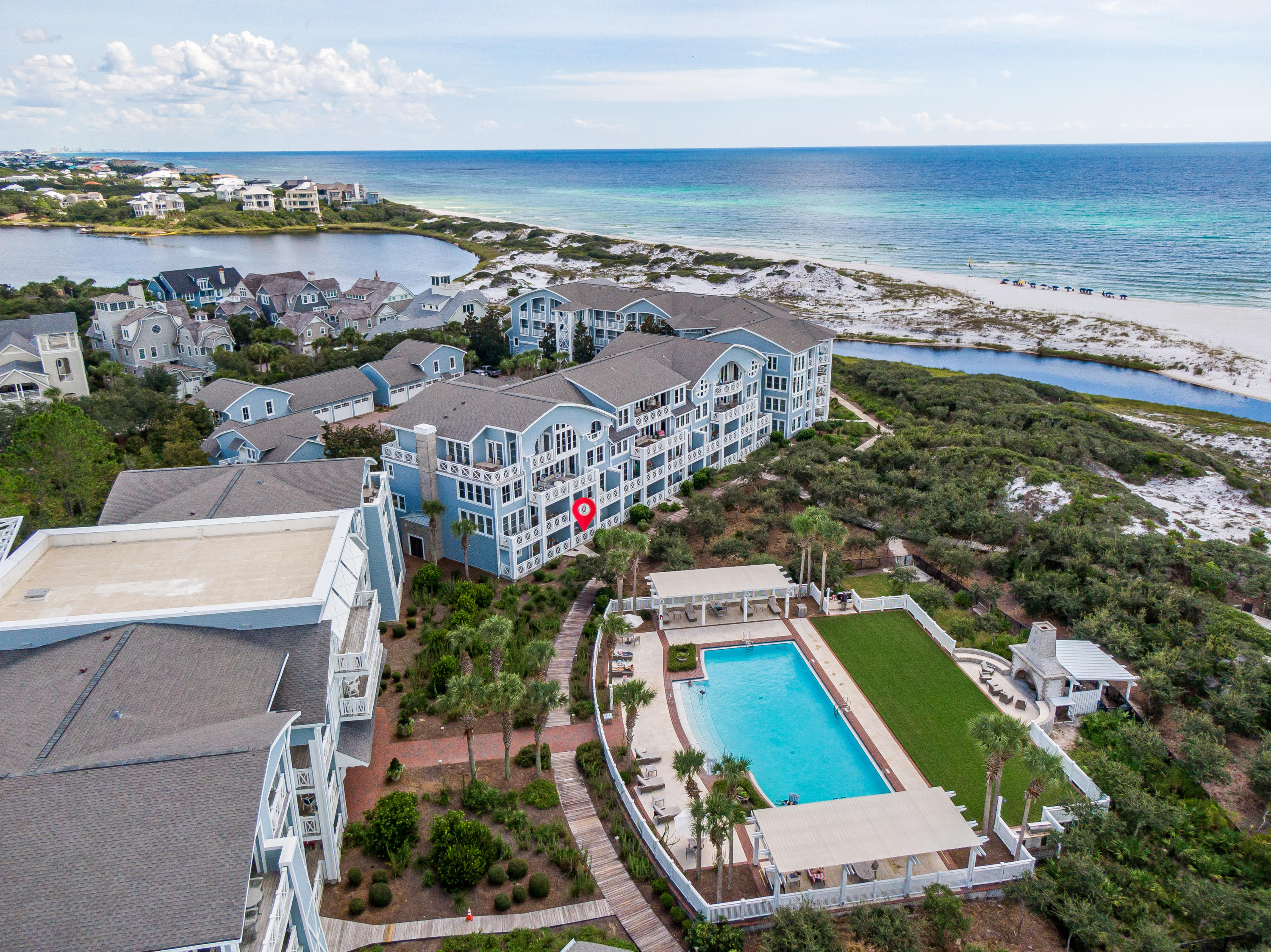 100 South Bridge Lane, Unit C111 Inlet Beach, FL 32461 - Photo 1 of 47 an aerial view of residential houses with outdoor space