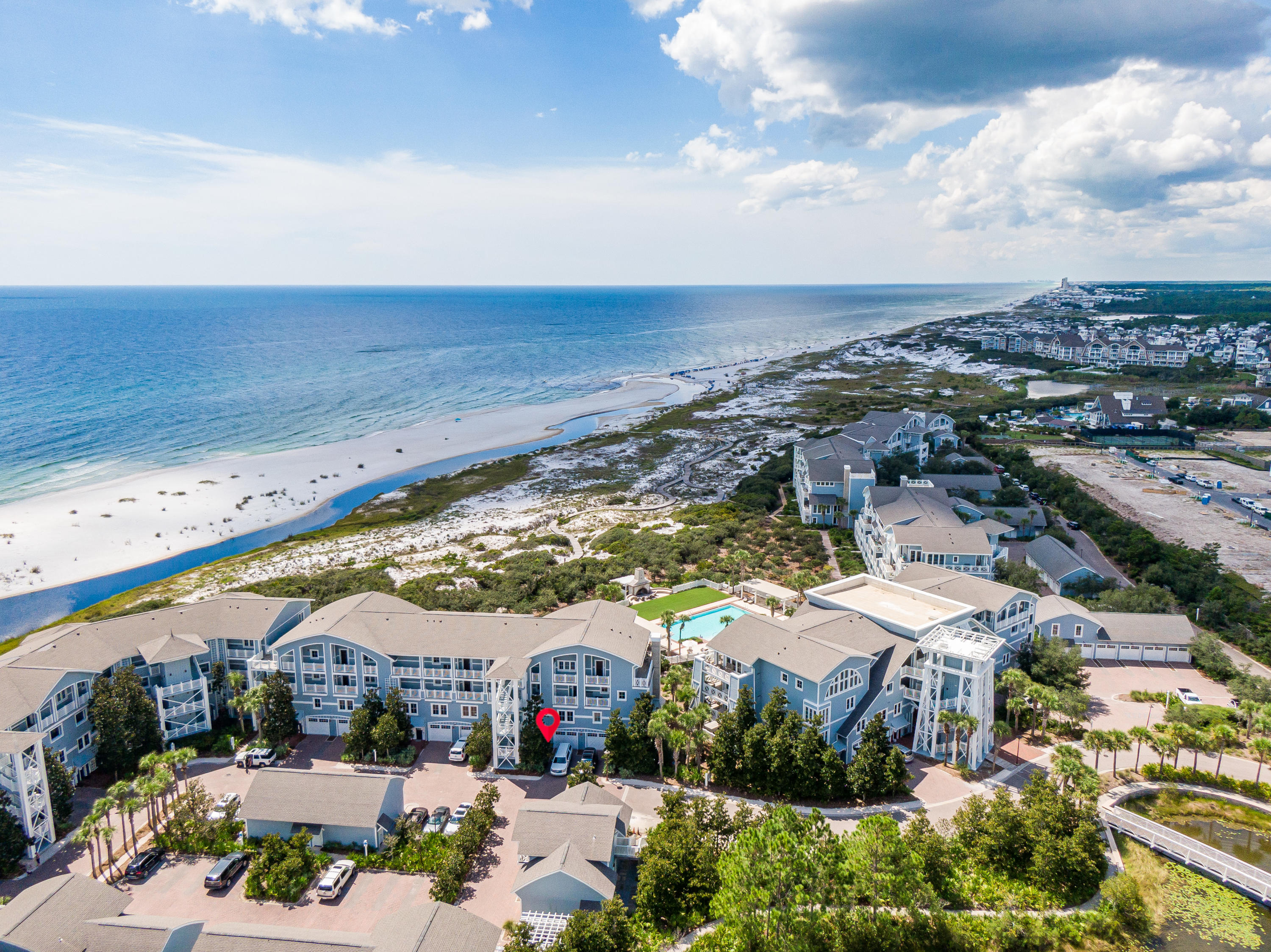 100 South Bridge Lane, Unit C111 Inlet Beach, FL 32461 - Photo 3 of 47 an aerial view of residential houses and city view