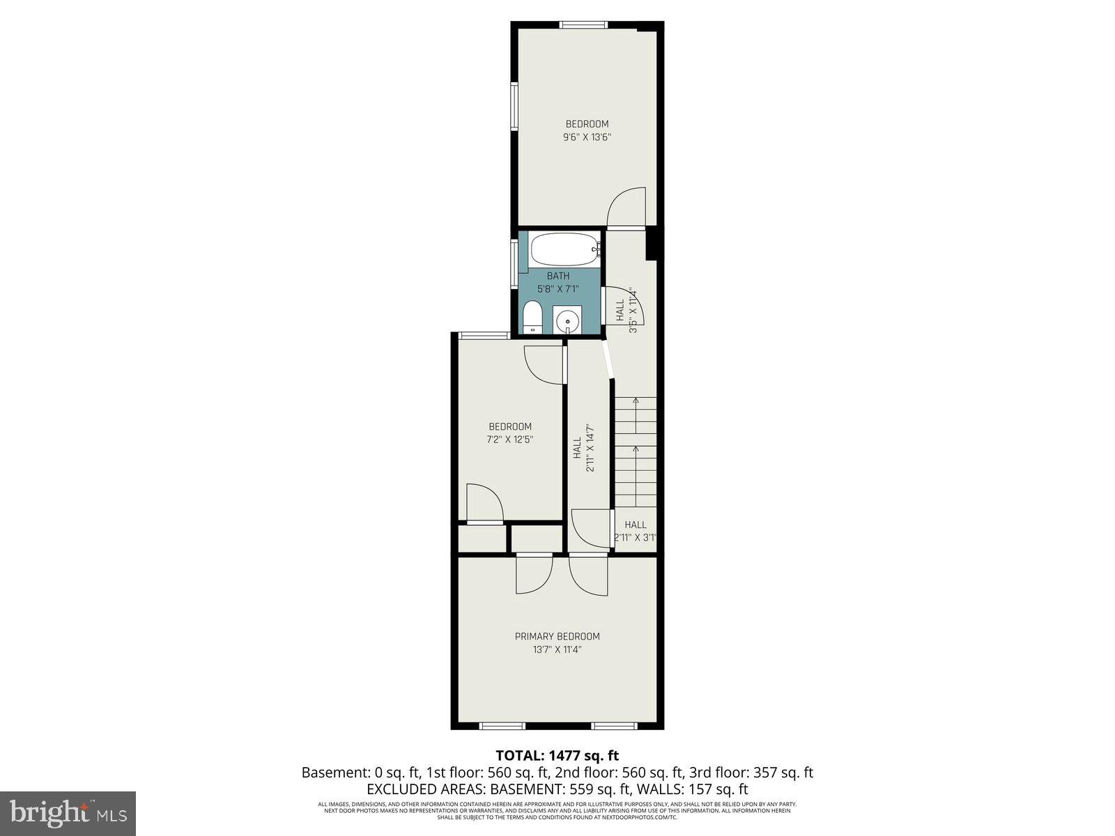 225 West Lancaster Avenue Reading, PA 19607 - Photo 28 of 31 2nd Floor with sqft