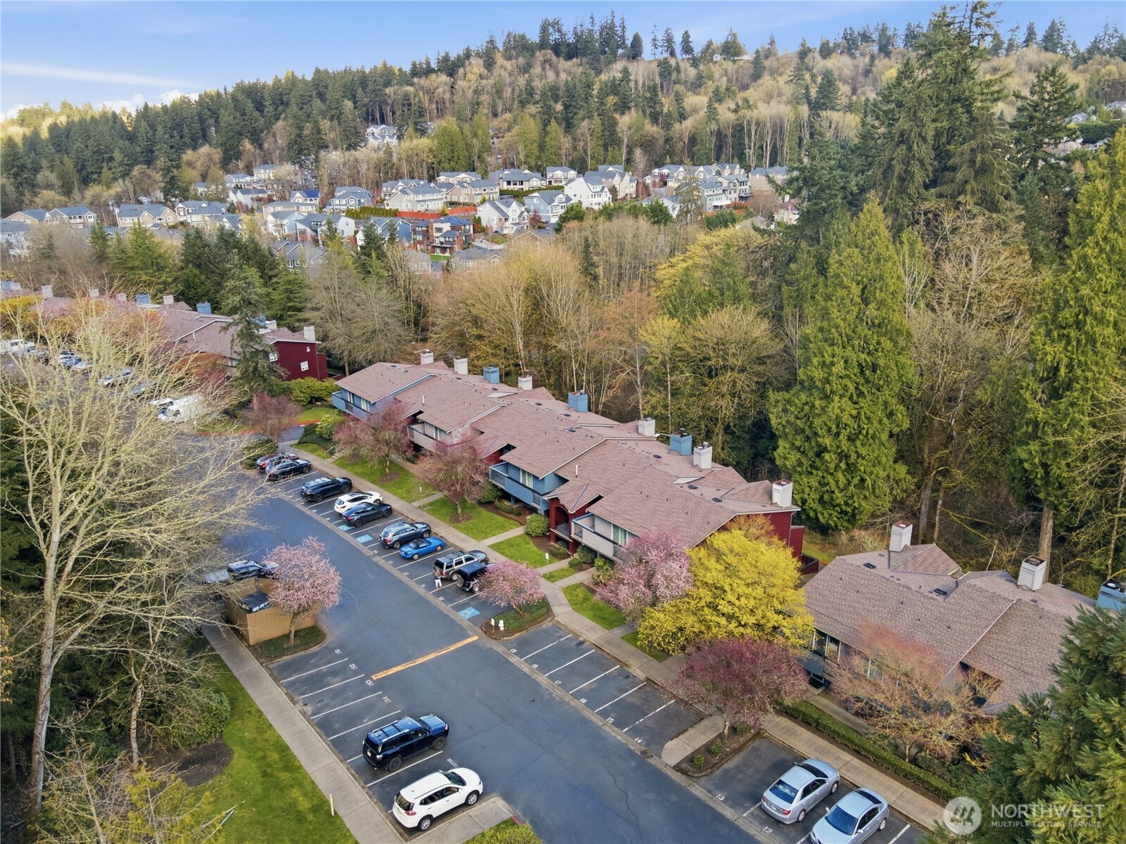 15615 Waynita Way Northeast, Unit B303 Bothell, WA 98011 - Photo 29 of 30 an aerial view of a house with a lake view