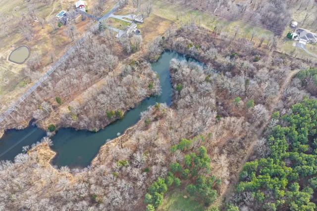 a view of lake from next to house