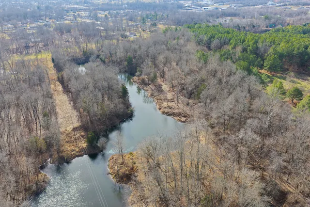 a view of a lake with lots of trees
