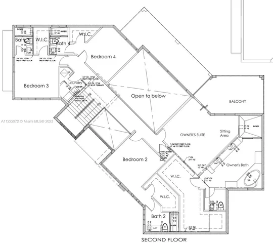 a picture of a room with a bench