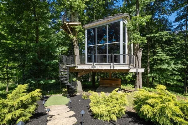 a view of a house with sitting area