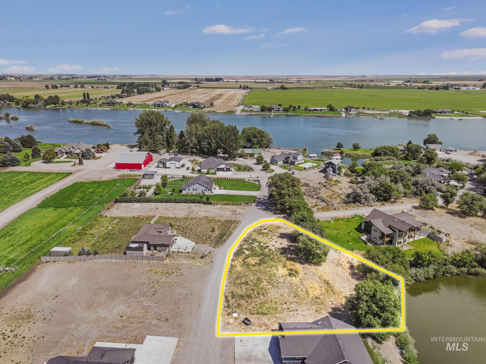 Tbd Tbd Rupert, ID 83350 - Photo 14 of 26 Aerial view of sparsely populated area featuring a large body of water and property parcel outlined