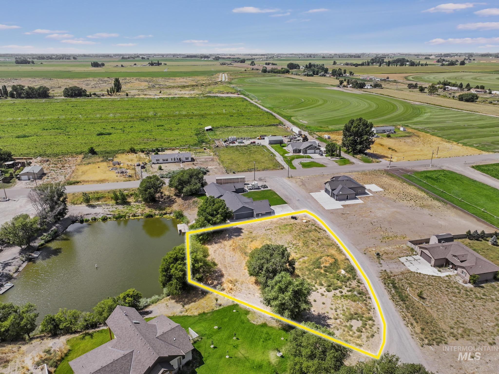 Tbd Tbd Rupert, ID 83350 - Photo 19 of 26 Aerial view of sparsely populated area featuring a nearby body of water and property parcel outlined