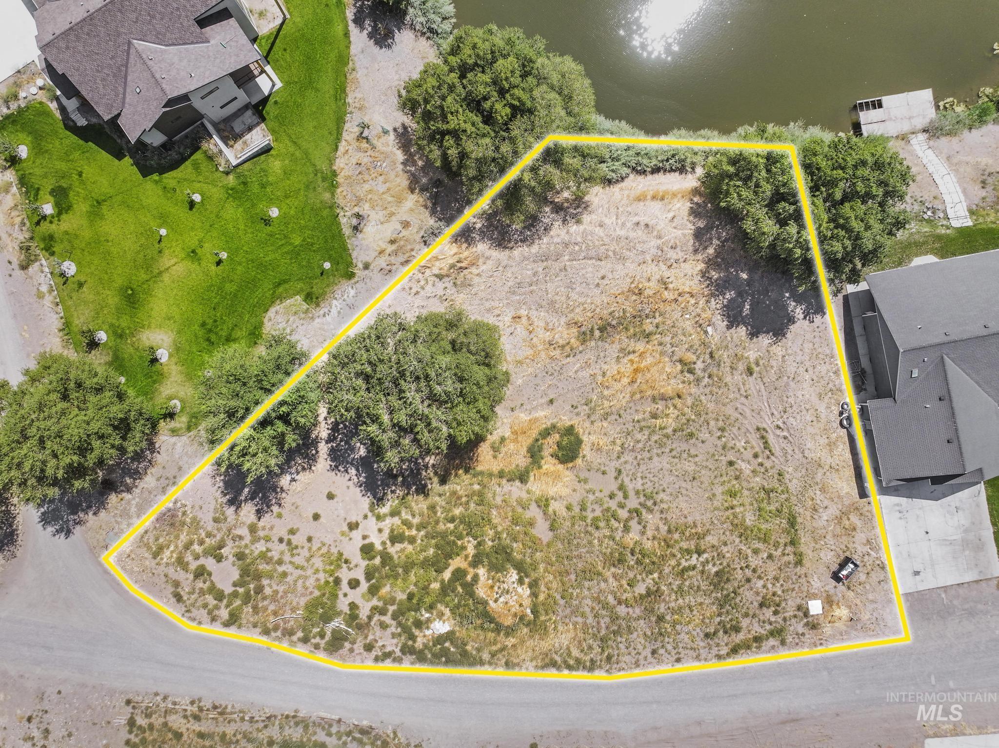 Tbd Tbd Rupert, ID 83350 - Photo 10 of 26 View of property location with property parcel outlined and a nearby body of water
