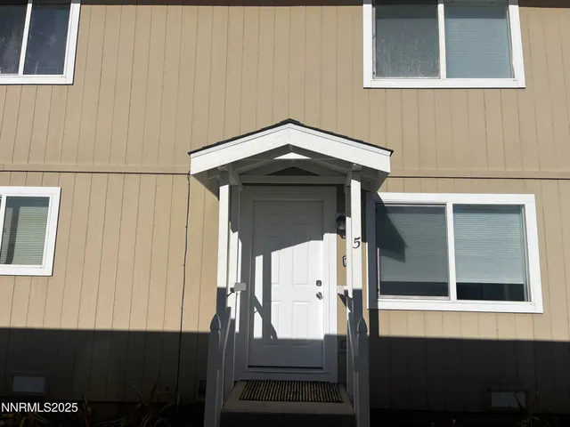 a view of wooden door