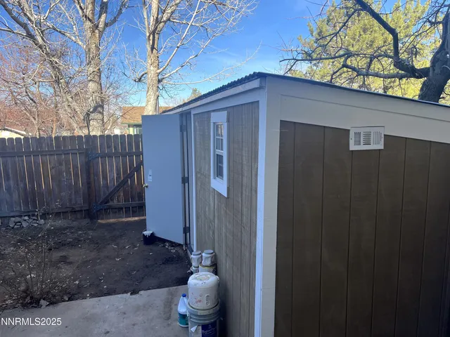 a backyard of a house