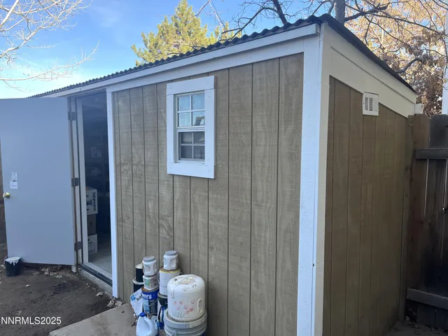 a backyard of a house
