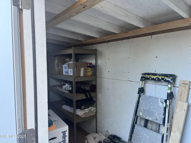a view of storage and utility room