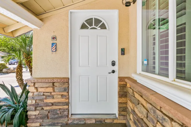 a view of front door of house