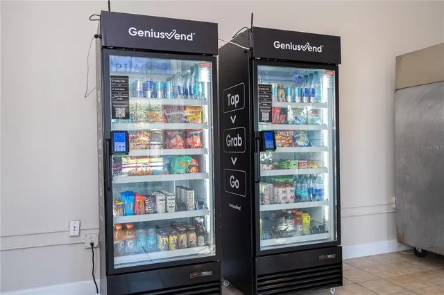 an aerial view of a house with garden space seating area and barbeque oven