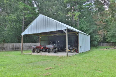 a view of a backyard with a garden