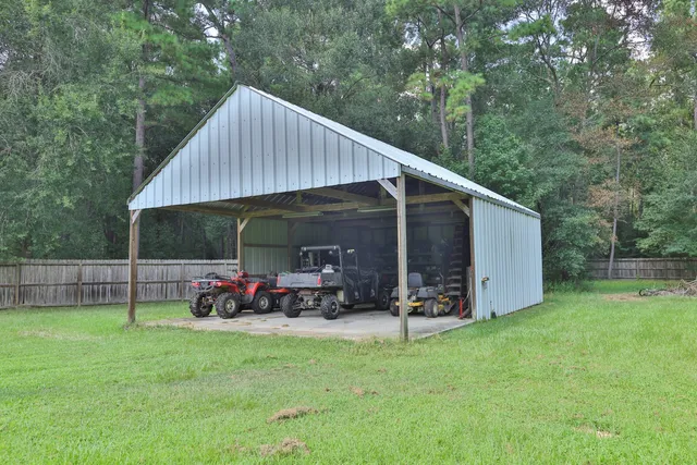 a view of a backyard with a garden