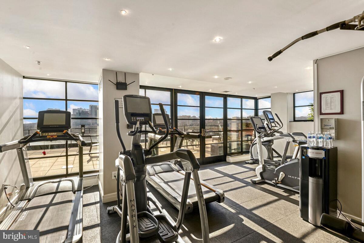 3303 Water Street Northwest, Unit 7E Washington, DC 20007 - Photo 22 of 29 a view of a room with gym equipment