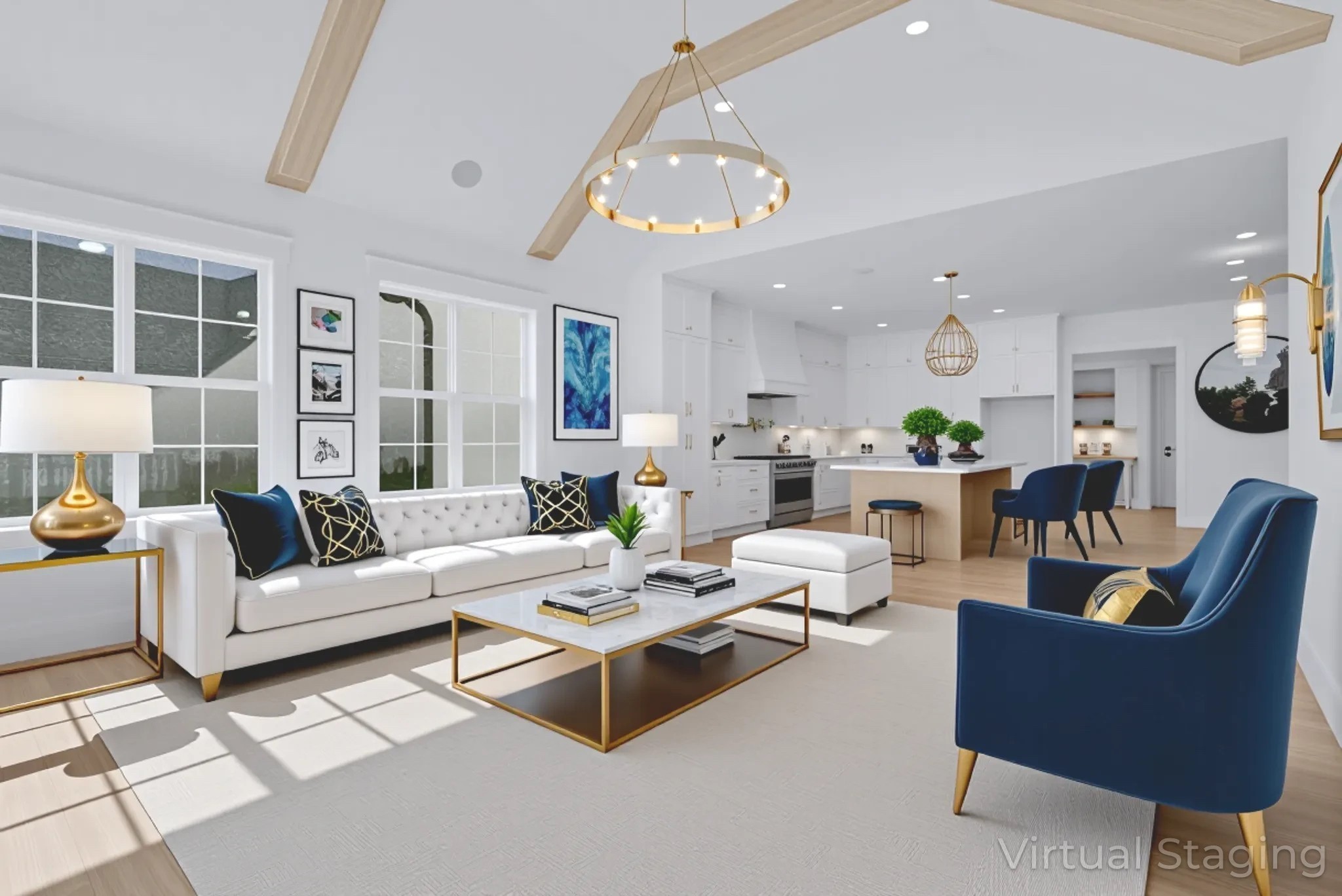 9917 Elland Road Brentwood, TN 37027 - Photo 52 of 99 a living room with furniture and a large window