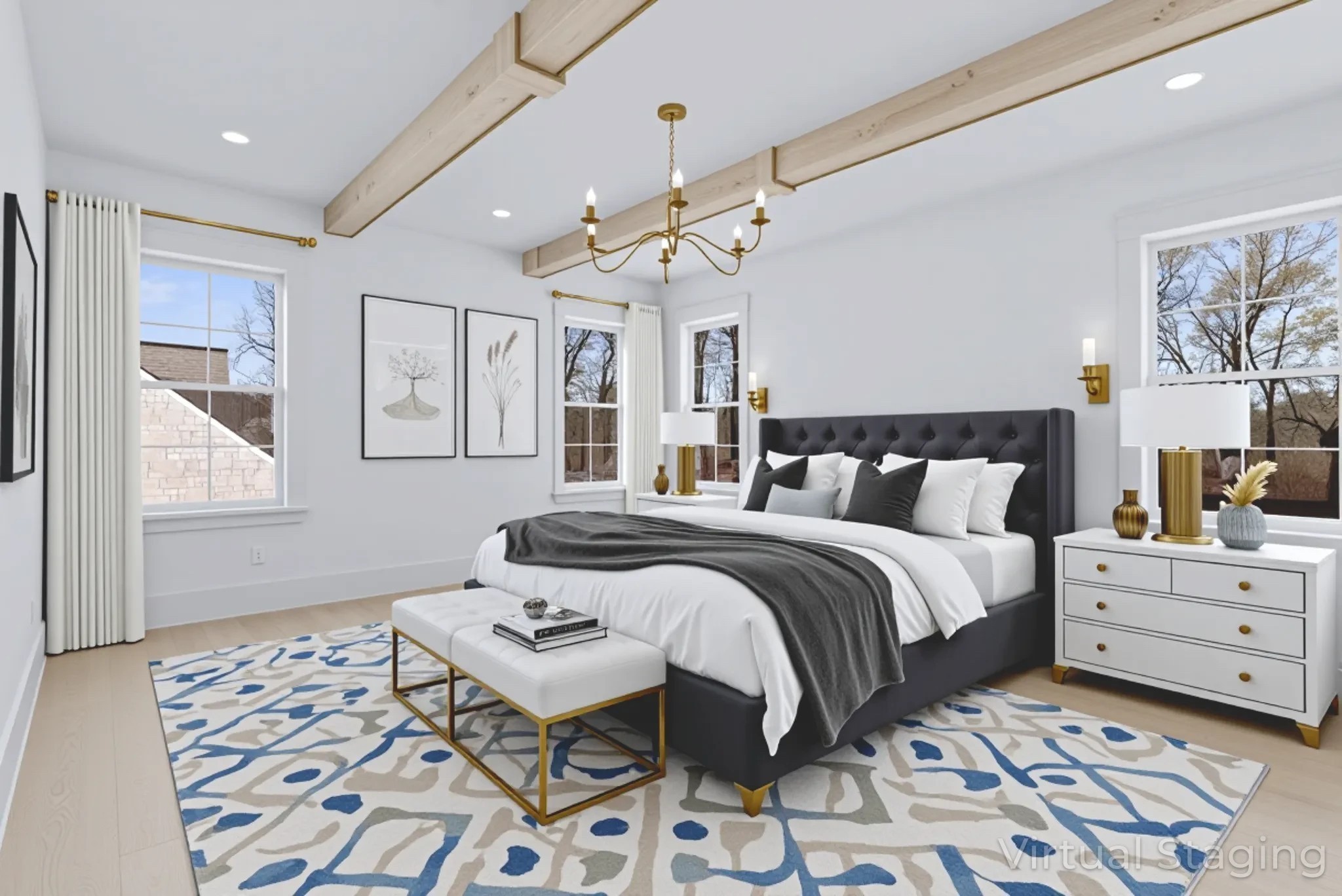 9917 Elland Road Brentwood, TN 37027 - Photo 63 of 99 a bedroom with bed and window