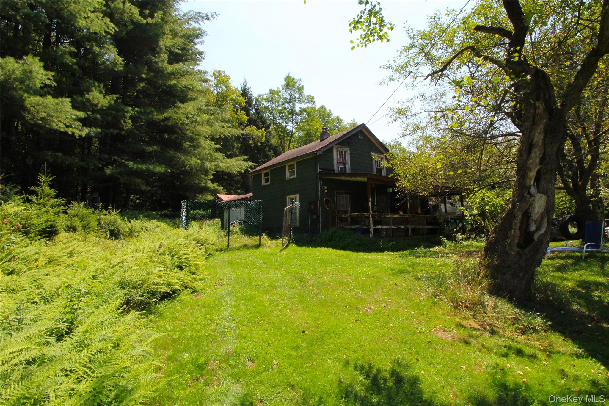 834 Cooley Road Parksville, NY 12768 - Photo 2 of 28 a view of backyard with table and chairs and potted plants