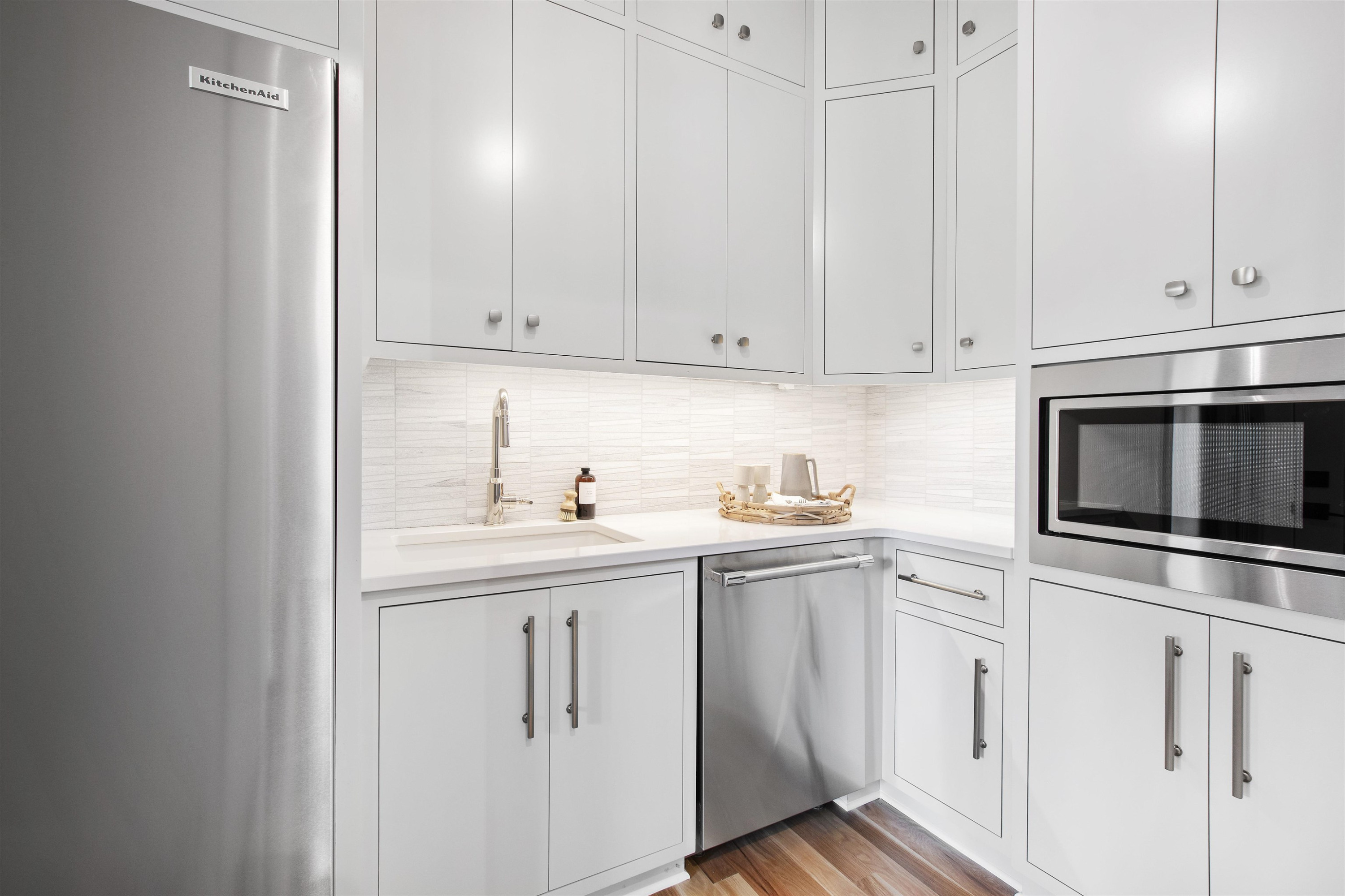 3340 Hampton Road Raleigh, NC 27607 - Photo 25 of 66 Scullery has a built-in microwave, Dishwasher, Sink, and refrigerator. Scullery