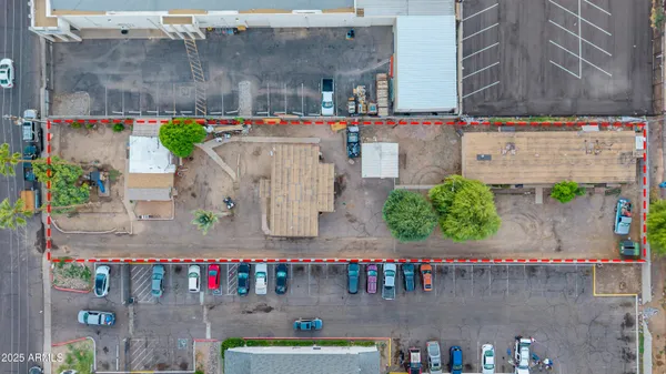 an aerial view of a city