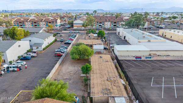 an aerial view of a city