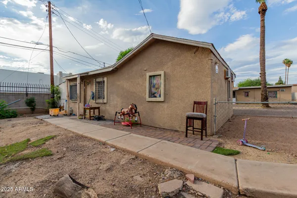 front view of a house with a street